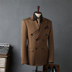 PrestigeForm™ – Men’s Double-Breasted Business Suit Set