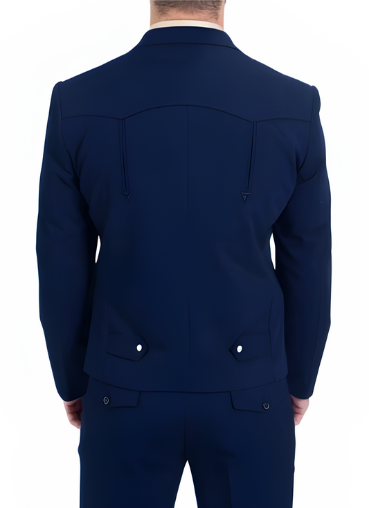 Men's Navy Western Suit Set-1