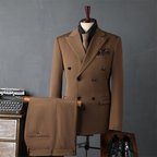 PrestigeForm™ – Men’s Double-Breasted Business Suit Set