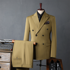 PrestigeForm™ – Men’s Double-Breasted Business Suit Set