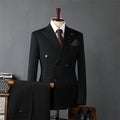 PrestigeForm™ – Men’s Double-Breasted Business Suit Set